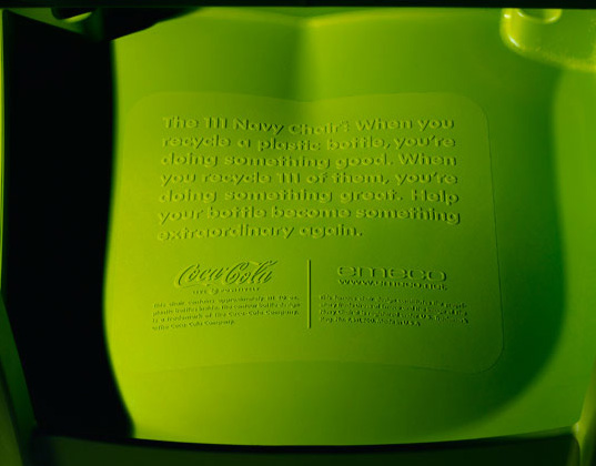 111 Navy Chair by Emeco Made of Up-Cycled Coke Bottles Coca-cola bottles, Emeco, Navy Chair, 111 Navy Chair, Design Within Reach, upcycled coca-cola bottles, chair made of coke bottles, sustainable design, green design