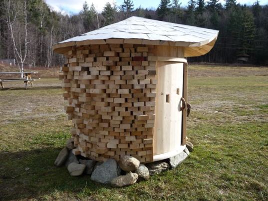 yestermorrow design build, design build, folly, meditation temple, material re-use, recycled material, salvaged materials, recycled wood construction