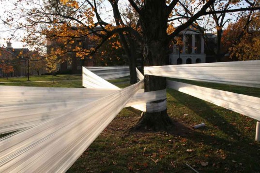 art, eco art, recycled materials, amputecture, plastic wrap, sculpture, eco design, sustainable design, recycled plastic wrap, green design