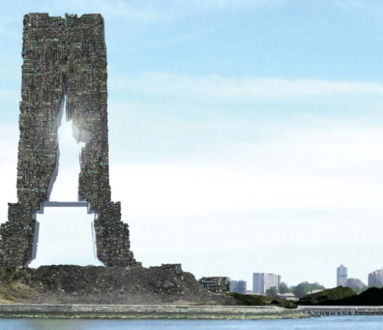 sustainable design, green design, recycled materials, statute of liberty, rapid re(f)use, new york city, nyc, trash, waste, rebuilt
