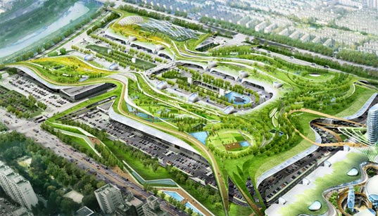 Garak Wholesale Market Garak Wholesale Market, sustainable design, green design, green roof, water, urban design, south korea, samoo architects and engineers, green building