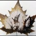eco-art, leaves, sustainable art, recycled leaves, engraved leaves, carved leaves