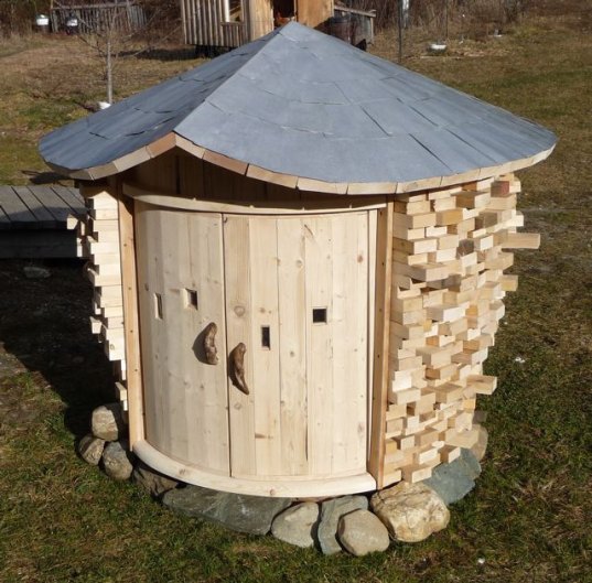 yestermorrow design build, design build, folly, meditation temple, material re-use, recycled material, salvaged materials, recycled wood construction