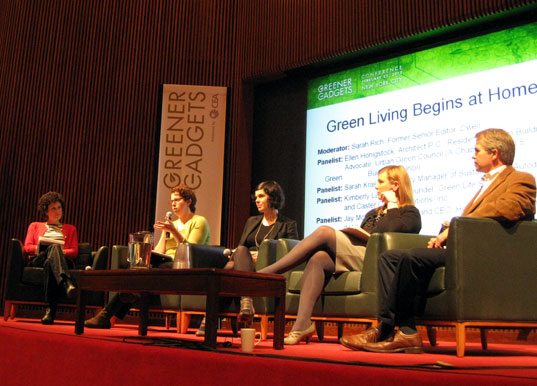 Green Living Begins at Home Panel sustainable design, green design, greener gadgets conference, green gadgets, green electronics, sustainable technology, clean tech, renewable energy, energy efficiency