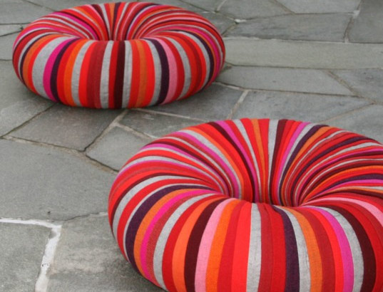Drops Pouf Recycled Chair camilla hounsell, drops pouf, pouf chair, sustainable design, eco design, green design, recycled furniture, upcycled furniture, upholstery, inner tubes