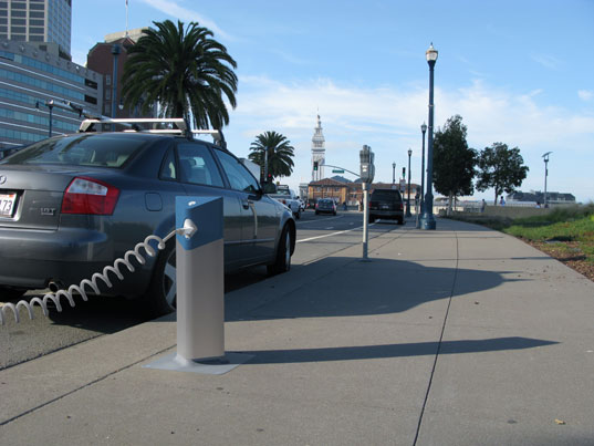 bay bridge sustainable design, green design, green transportation, san francisco, ev, phev, electric vehicles, coulomb, tesla, better place, cars