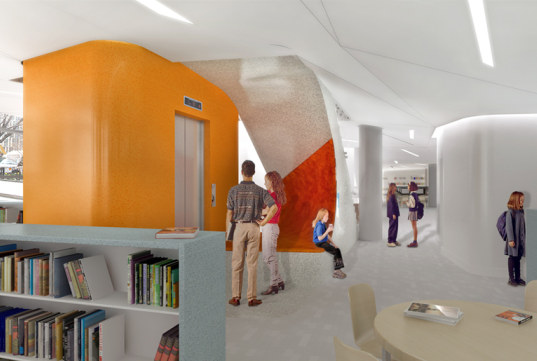 books, library, recycled materials, LEED certified, LEED certified library, LEED Gold, battery park, nyc, new york city, sustaianble building, eco design, green design, new york public library