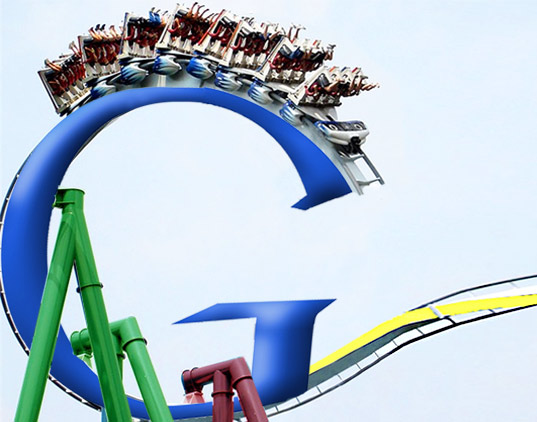 Google Coaster sustainable design, green design, solar power, google rollercoaster, april fool's, joke, renewable energy, solar powered amusement park