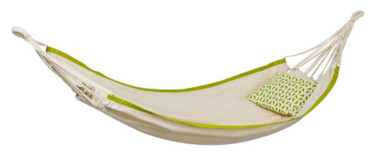 Portable Hammock made from 100% Organic Cotton Fiber & Bamboo Buttons