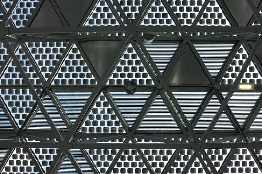 Saint-Etienne, France, Cite du Design, International Design Center, LIN, lattice structure, solar panels, photovoltaic cells, energy efficient design, heat recovery