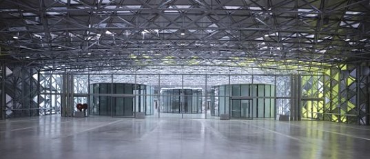 Saint-Etienne, France, Cite du Design, International Design Center, LIN, lattice structure, solar panels, photovoltaic cells, energy efficient design, heat recovery