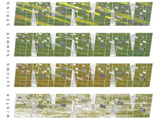 NBBJ, stadium, renewable energy, wind power, solar power, green roof, living walls, innovative stadium design, china, dalian shide