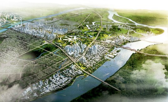 guangzhou, china, master planned city, master plan, sustainable design, transit corridors, mass transit, open space, green space, public space, mixed-use, expansion
