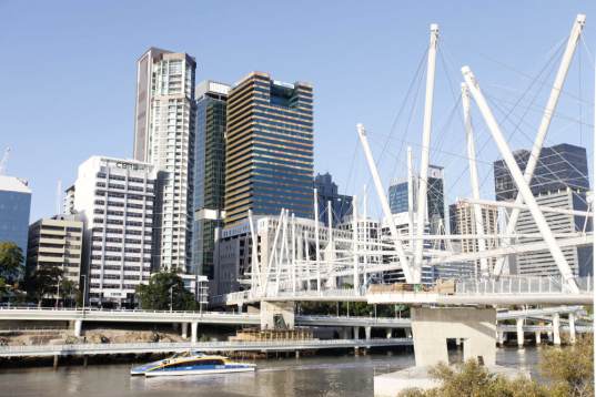 bridge, footbridge, brisbane, australia, solar power, solar-powered bridge, LED, LED lights, Cox Architects