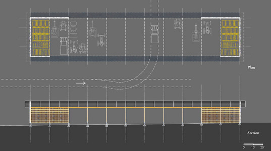 mason lane farm, barn, sustainable farm, bamboo, bamboo barn, natural ventilation, daylighting, stormwater infiltration, rainwater collection, sustaianble materials, north carolina, de leon & primmer architecture workshop