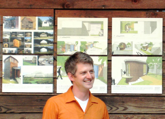 shed, cabana, shack, hut, office, room, yard, architect