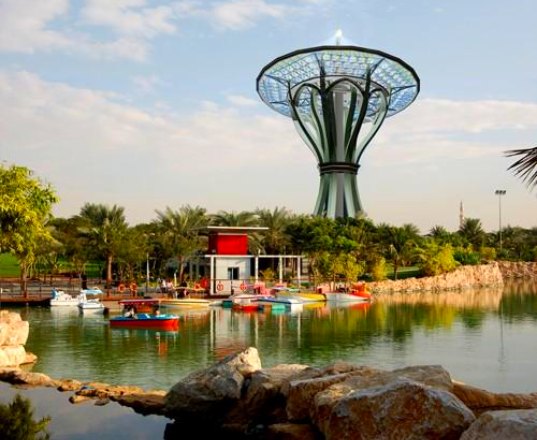 zero waste, zero energy, zero emissions, net zero, solar thermal power, solar power, solar concentrating, solar concentrating power, tower, Dubai, Za'abeel Park,