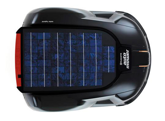 automower, solar powered lawnmower, green gadget, alternative energy, photovoltaic gadget, green design, sustainable design, husqvarna