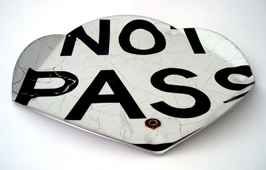 boris bally, sustainable design, green design, recycled sign housewares, waste reduction, boris bally recycled signage chair, recycled signage table