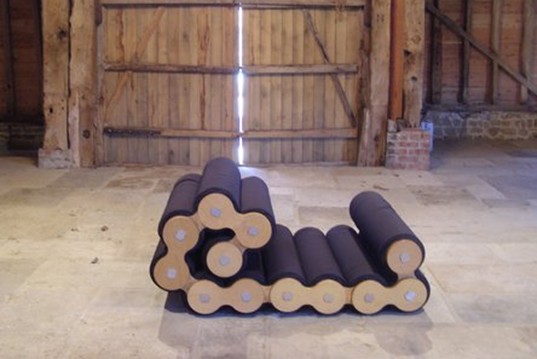 Caterpillar, Bicycle Chain Inspired Piece by Anna Bullus
