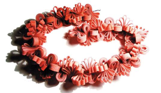 christiane diehl, rubber jewelry, recycled rubber jewelry, re-purposed rubber jewelry