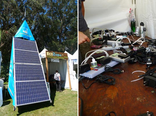 cellchargers sustainable design, green design, event, music festival, outside lands, pg&e, solar powered stage, organic food, art, solar cell phone charger