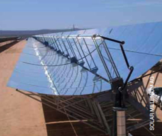 concentrating solar power, concentrating solar trough, saharan solar project, desertec, europe