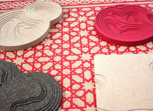 milan furniture fair 2009, zona tortona, cork products, sustainable cork management, cork forests, corque portugal, contemporary design, recycled cork, wood conservation, resource conservation furniture corque-trivets