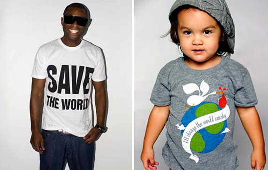 Katherine E Hamnett, Katherine E Hamnett, Tiny Revolutionary, Tiny Revolutionary eco tees, organic cotton tees, Hamnett slogan tees, slogan tees for kids, enviro-message tees, eco-tees, organic cotton tee campaigns, environmental slogan tees