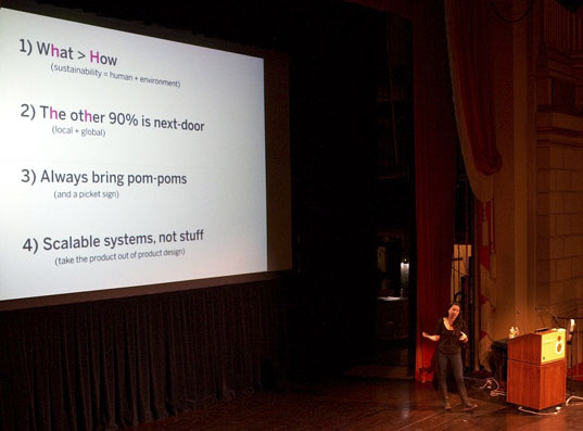 compost modern 2009, sustainable design conference, green design, renewable energy, recyclable materials, san francisco compostmodern, Emily Pilloton, Project H Presentation