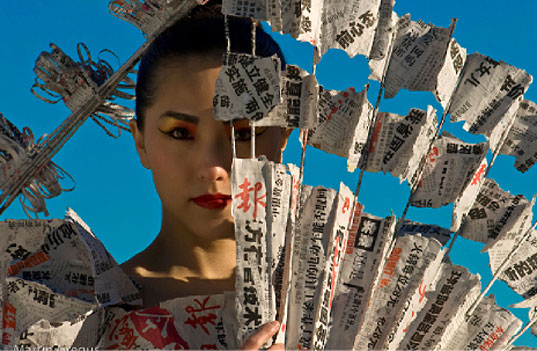 Barbara Gregusova, Canadian eco-art, Community Art Space North Vancouver, e-waste, eco-art, Elena Gregusova, Enviro Couture, environmental sculpture, green sculpture, haute trash, Martin Gregus, recycled e-waste jewelry, Recycled Materials, recycled newspaper fashion