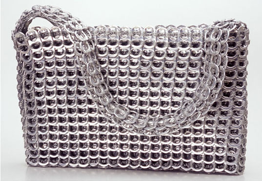 ESCAMA HANDBAGS: Made from Recycled Aluminum Pulltabs, Escama Purse, Recycled Aluminum Pulltab Handbags, Recycled Design, Reclaimed Design, Reclaiming Design, Eco-friendly, fair-trade, sustainable style, Chica Rosa Purse, Brazilian women’s coopts