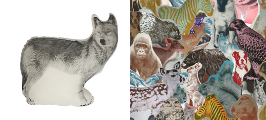 organic cotton pillow fauna ross menuez areaware