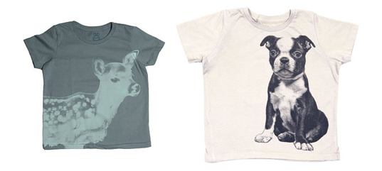 organic cotton children’s t-shirts eco fauna ross menuez areaware