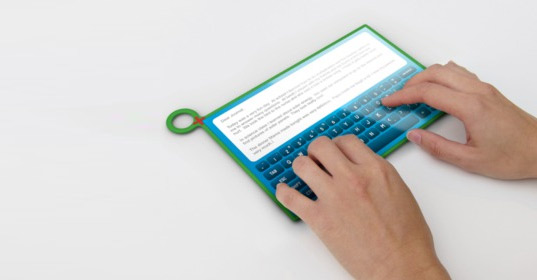 Fuseproject's XO 3 Flexible Tablet Computer fuseproject, one laptop per child, affordable technology, humanitarian design, XO-3, tablet device, tablet laptop