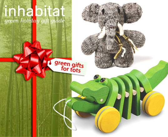 Green Holiday Guide For Tots, Green Guide For Tots, Green gifts for kids, kid-friendly green gifts, Inhabitots