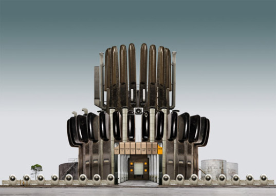 habitat machines, david trautrimas, repurposed, recycled, old gadgets, architecture, digital photographs, digital photography, photography