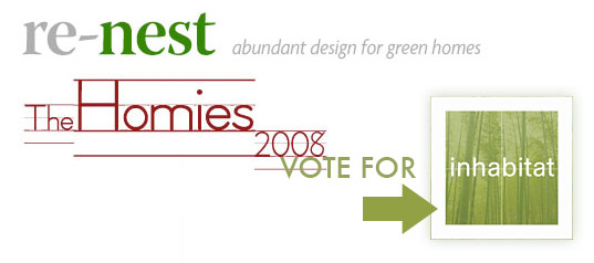 apartment therapy, re-nest, renest, inhabitat, green home design, green design, the homies
