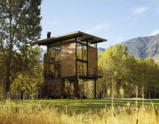 olson sundberg kundig allen architects, tom kundig, rolling huts, delta shelter, sustainable cabin