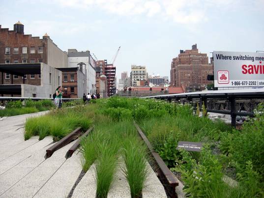 high line, sky park, new york city green space, urban park design, urban green space, urban oasis, chelsea high line, elevated park, trainyard park