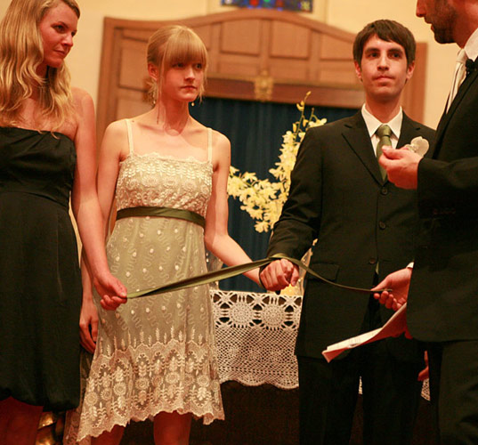 Jill Fehrenbacher Peter Rojas Wedding, handfasting ceremony, hand fasting ceremony, Jill's wedding