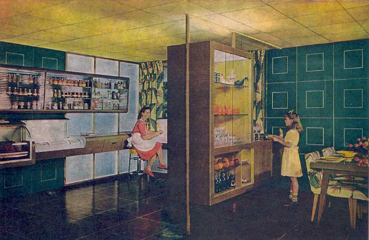 libby owens ford kitchen postcard