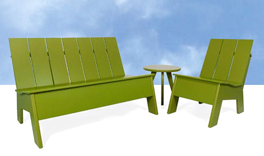 lolldesigns-ed001 loll designs, sustainable design, green design, recycled materials, eco furnishings, adirondack chair, monterey collection, richlite