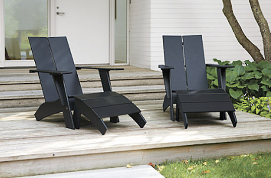lolldesigns-ed02 loll designs, sustainable design, green design, recycled materials, eco furnishings, adirondack chair, monterey collection, richlite