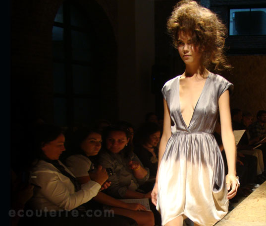 mr. larkin gorgeous ombre dress mr. larkin gorgeous ombre dress, mr. larkin, mr. larkin, eco-fashion, green fashion, sustainable style, the green shows, ecouterre, new york fashion week