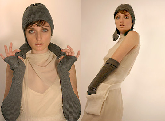 NIT Knits, Eco Fashion, Eco Knits, Eco scarf, green mittens, eco mittens, NIT-FELT-PHRAME, Nit Felt Phrame, Gail Travis