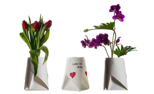Noming Vase, Frank Kerdil, Flat Pack Vase, Eco-Friendly Vase