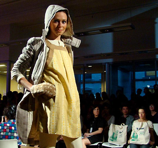 ped08-runway Project Earth Day, Project Earth Day 2008, Project Earth Day Student Design Competition 2008, Amira Marion, Amira Marion Project Earth Day, Amira Marion knits, Amira Marion Parsons grad, eco fashion NYC