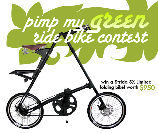 Strida, folding bicycle, Pimp My Eco-Ride Contest, sustainable design, green design, green transportation