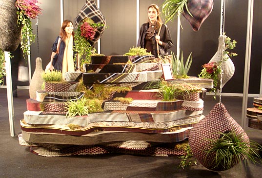 Indoor Fabric Garden 100, ted baker, jam, indoor flowers, indoor plants, hanging plants, indoor greenery, reused plant vessels, indoor plant vessels